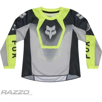 Moto oblečení Dětský dres FOX 180 Jersey Kids Collect Grey Yellow 2026 KXXS