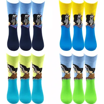 KR 211 veselé barevné ponožky Boma - KRTEČEK - 1pár (Boma pánské ponožky KR 211)