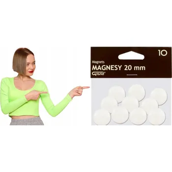 Dekorativní magnet Magnet Grand 20 mm bílý 10 Ks