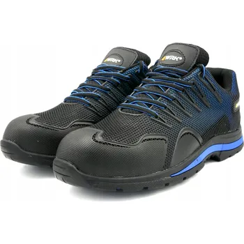 Pracovní obuv POLOBOTY PRACOVNÍ OBUV S OCELOVOU ŠPIČKOU OCHRANNÉ S3 SR ČERNO-MODRÉ BOZP VEL. 38