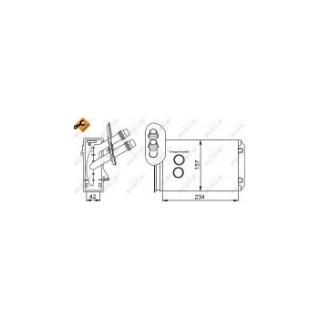 Motor automobilu Výměník tepla, vnitřní vytápění NRF 58223