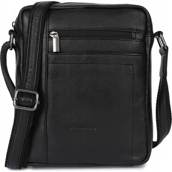 Bellugio taška na dokumenty z pravé kůže, bez vzoru