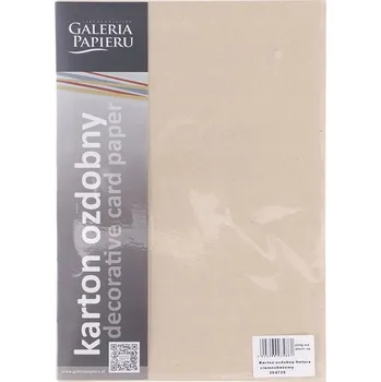 Papír Ozdobný karton A4 Nature, tmavě béžový, 220 g, 20 listů. Galeria Papieru