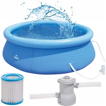 Bazén Nafukovací Bazén Crivit Quick-up 240 x 63 cm + filtrační čerpadlo, modrý