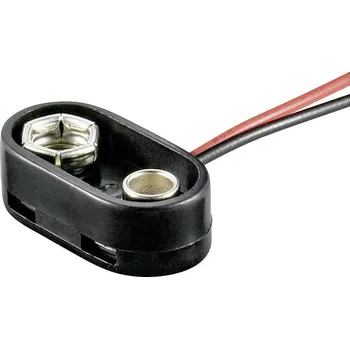 Držák baterie Goobay 10882 bateriový klip 1x 9 V tlačítkové připojení (d x š x v) 26 x 13 x 8 mm