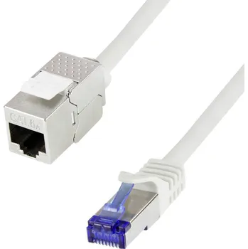 Datový kabel LogiLink CC5062S RJ45 síťové kabely, propojovací kabely CAT 6A S/FTP 3 m šedá s ochranou 1 ks