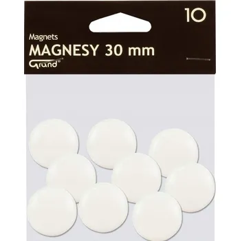 Dekorativní magnet Magnety Grand 30mm bílé 10 kusů