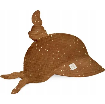 Čepice BABYSTEPS Mušelínový šátek s kšiltem Carmel Dots