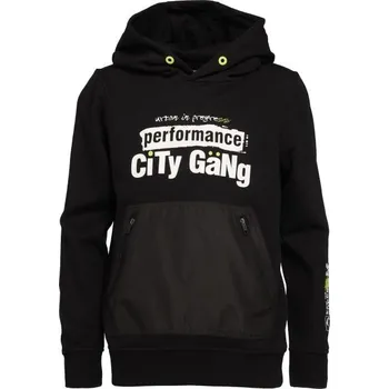 Chlapecká mikina chlapecká mikina přes hlavu Lewro KEILS 140/146 Černá, Bílá