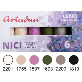 Nit Nitě na šicí stroj, pro ruční šití lněné, vícebarevné 1 ks