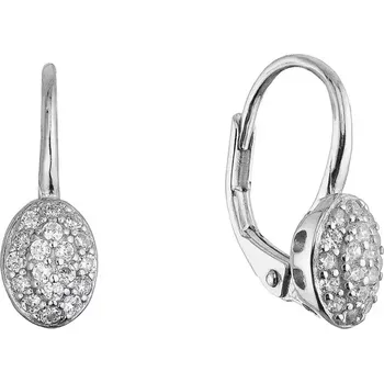 Náušnice Stříbrné visací náušnice oválky 11654.1