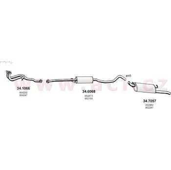 Zadní díl výfuku zadní díl výfuku ASSO/VENEPORTE (V 34.7057) (V 34.7057)