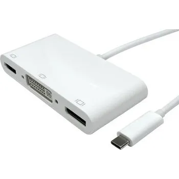 USB hub Adaptér, počet zobrazení: 1, typ USB: USB C, video připojení: DisplayPort, DVI, HDMI, standard: USB 3.1