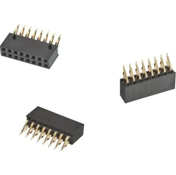 Elektrický konektor Patice PCB, řada: WR-PHD, rozteč: 2.54mm, počet kontaktů: 6, počet řad: 2, Průchozí otvor Patice PCB, číslo řady: 6101