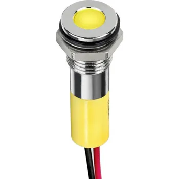 APEM Q8F1CXXY24E indikační LED žlutá Frush 6 mcd