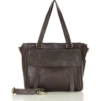 Kabelka Shopper bag kabelka Marco Mazzini VS124 tmavě hnědá