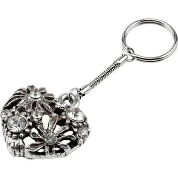 Přívěsek srdce s kamínky 15x15 mm