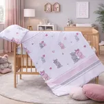 Povlečení do postýlky 2dílné - Scarlett Pupis - růžová 90 x 120 cm