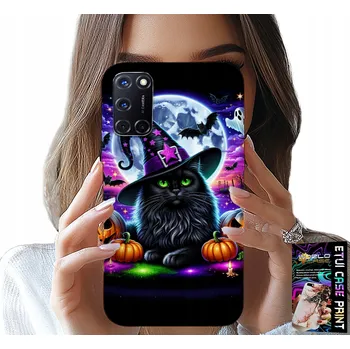Pouzdro na mobilní telefon POUZDRO pro OPPO A52 - ČERNÁ KOČKA HALLOWEEN SALEM DÝNĚ