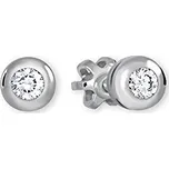 Brilio Náušnice z bílého zlata s krystaly 236 001 00634 07