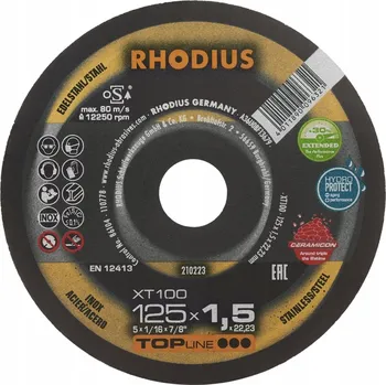 Řezný kotouč Řezný kotouč RHODIUS XT100 CERAMICON na nerezovou ocel 125 mm