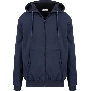 Pánská mikina Pánská teplá rozepínací mikina s kapucí jednobarevná hladká XL