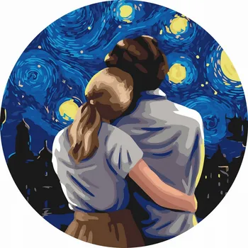 Obraz Malování podle čísel 40x40 na kulatém rámu Twoje Hobby