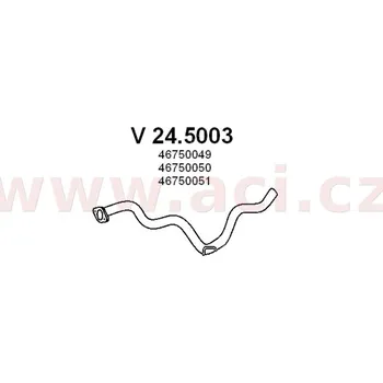 Střední díl výfuku střední díl výfuku ASSO/VENEPORTE (V 24.5003) (V 24.5003)