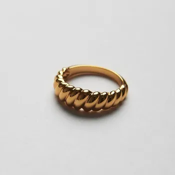 Prsten Gold Croissant prstýnek Velikost: 52 mm