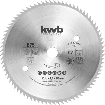 Pilový kotouč kwb 587511 pilový kotouč 205 x 18 mm 1 ks