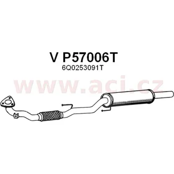 Přední díl výfuku přední díl výfuku TYLL - 00142 (V P57006T) (V P57006T)