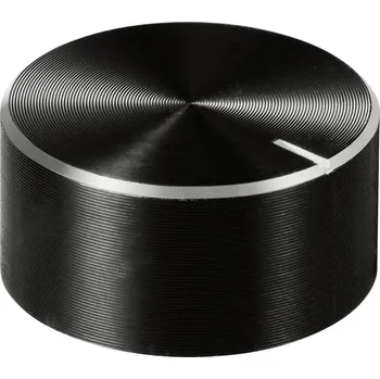TRU COMPONENTS TC-11613832 otočný knoflík s označením černá (Ø x v) 20 mm x 10 mm hliník, plast 1 ks