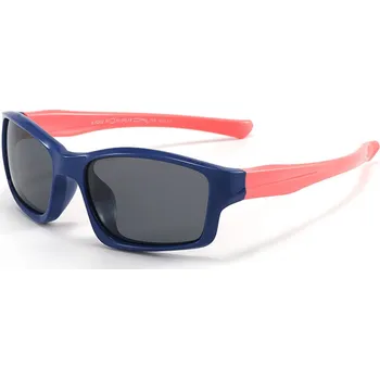 Sluneční brýle Techsuit - Sluneční brýle polarizační (8202-C21) - pro děti, sportovní typ - námořnická modrá / růžová