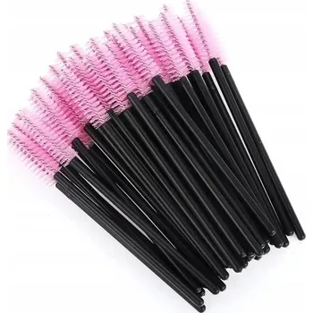 Péče o řasy a obočí SPIRÁLOVÝ KARTÁČEK NA ŘASY A OBOČÍ SVĚTLE RŮŽOVÝ 50 KS