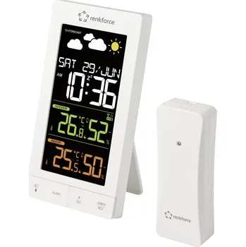 Meteostanice Renkforce RF-6701490 digitální bezdrátová meteostanice Předpověď pro 12 hodin Počet senzorů (max.) 3