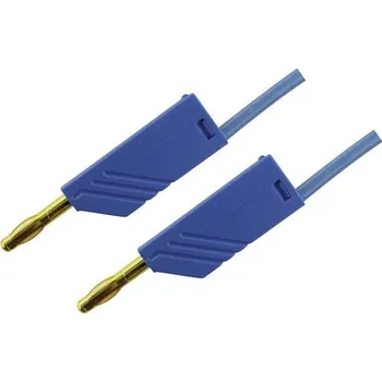 Měřicí kabel Hirschmann Test a Measurement MLN 150/2,5 BL měřicí kabel lamelová zástrčka 4 mm lamelová zástrčka 4 mm 1.50 m modrá 1 ks