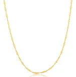 Stříbrný kroucený zlacený řetízek 55 cm