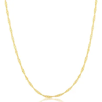 Řetízek Stříbrný kroucený zlacený řetízek 55 cm