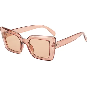 Sluneční brýle Techsuit - Sluneční brýle (5277) - pro ženy s PC obroučkou a čočkami, hranatý tvar - hnědé