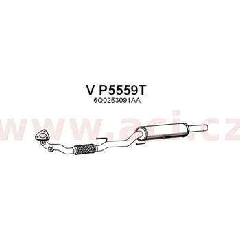 Přední díl výfuku přední díl výfuku TYLL - 00088 (V P5559T) (V P5559T)