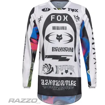 Moto oblečení Pánský MX dres FOX 180 Image Cosmo Jersey White Black 2026 XL