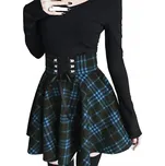 GOTH25 Sexy kostkovaná sukně ROCK PUNK - S