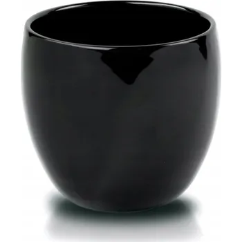 Květináč Černý keramický Květináč Polnix 17 cm x 17 x 16 cm