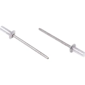 Nýt Nýt, délka nýtu: 9mm, Stříbrná, Prostý Ocel Slepý, průměr nýtu: 3.2mm