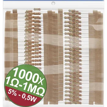 Rezistor Quadrios 22P106 22P106 sada uhlíkových rezistorů axiální 0.5 W 5 procent 1 sada