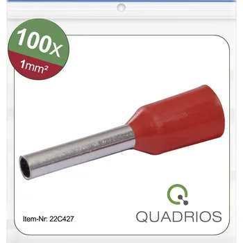 Quadrios 22C427 dutinka 1 mm² částečná izolace červená 1 sada