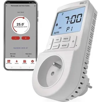 Smart termostat EMOS do zásuvky s funkcí digitálního časovače 2v1 s WiFi