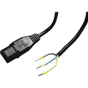 Napájecí kabel Napájecí kabel 1.5m, Černá, A: C13, B: Unterminated Rittal