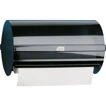 Dávkovač mýdla Dávkovač papírových ručníků Plast, Černá, Nástěnná montáž 171mm x 171mm, šířka: 296mm, sortiment: Vario Roll Tork,