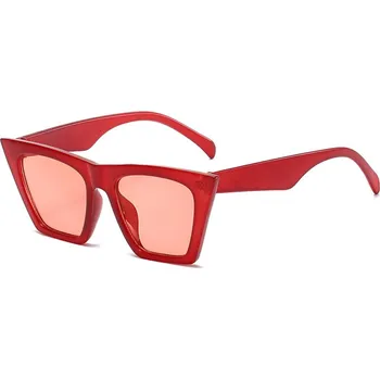 Sluneční brýle Techsuit - Sluneční brýle (5154) - pro ženy, PC rám a čočky, hranaté - červené